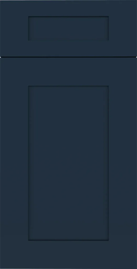 Blue shaker cabinet door
