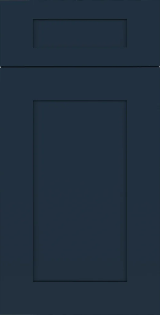 Blue shaker cabinet door