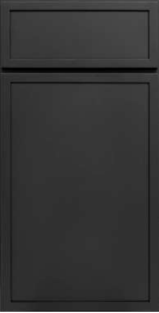 Slim black cabinet door