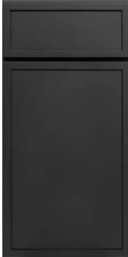 Slim black cabinet door