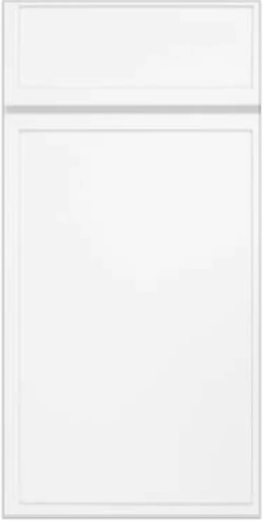 Matt white cabinet door